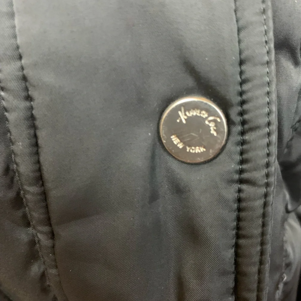 Kenneth Cole New York‎ Down Black Puffer Jacket Trench Medium Elegant Old Money - Picture 8 of 9